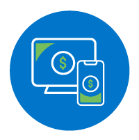 icon of phone and desktop for shopping online