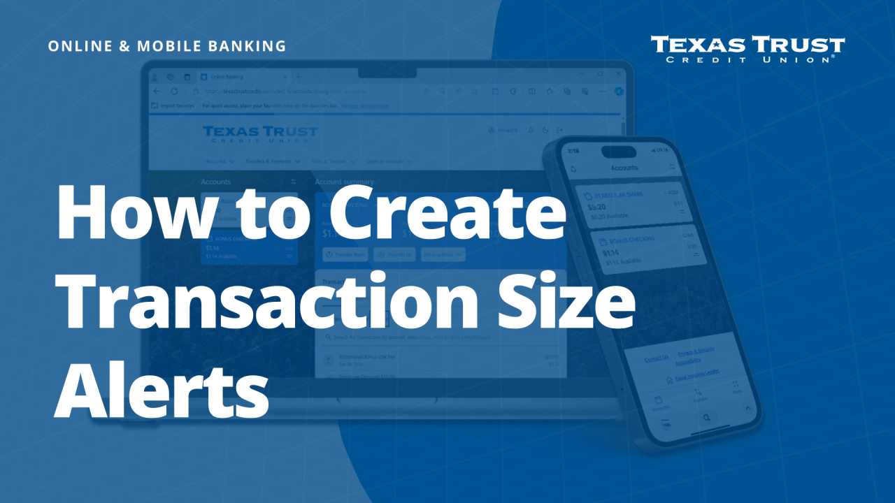 how to make transaction size alerts
