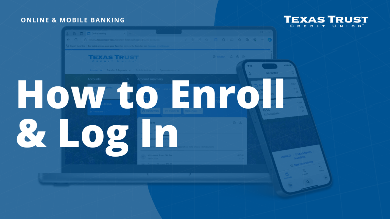How to enroll and log in