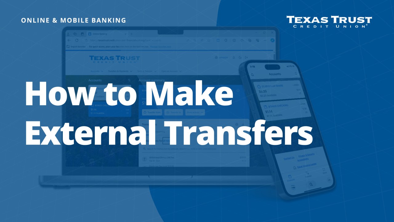 How to make external transfers