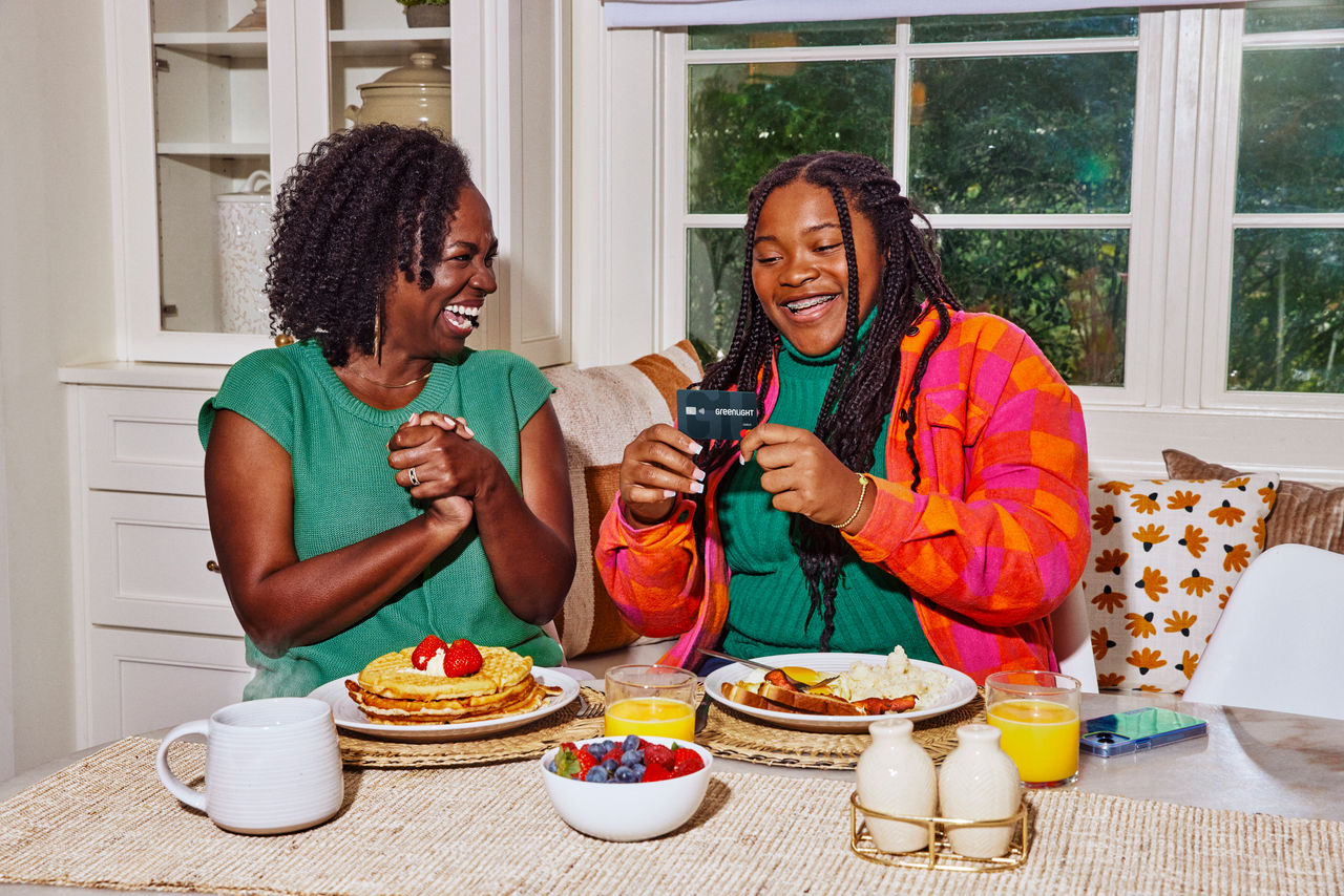 mom and daughter at breakfast