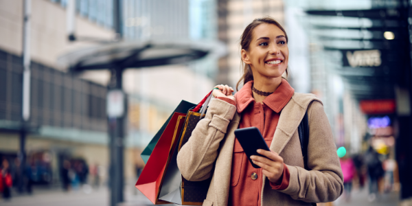 Happy shopper